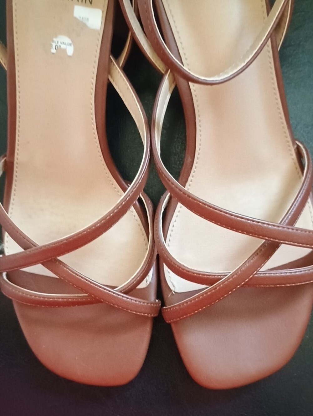 White Mountain Tan Brown Strappy Women's Sandals - Picture 8 of 8